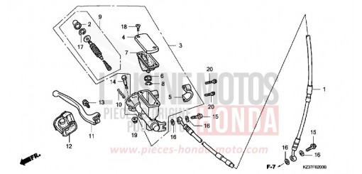 FR. BRAKE MASTER CYLINDER CR250R4 de 2004